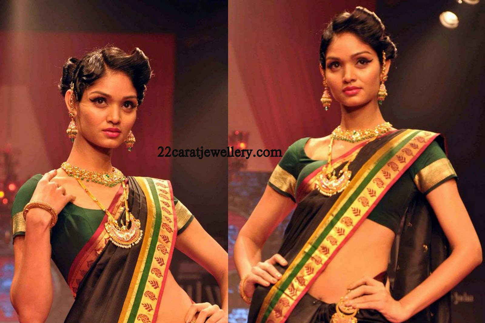 Deepa Chari Displaying Traditional Jewellery (Gold Jada) at IIJW 2011