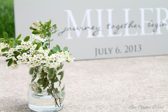 Learn how to create a DIY Family Sign personalized with your wedding date! These signs also make great gifts for showers and weddings! Get the how-to at LoveGrowsWild.com #wedding #diy