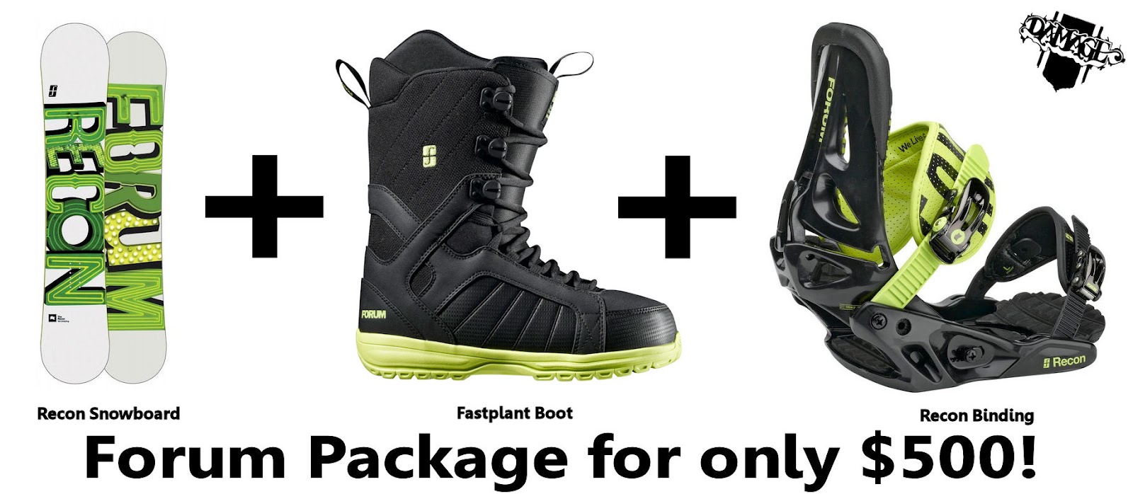 Damage 2013 Forum Boots / Bindings!