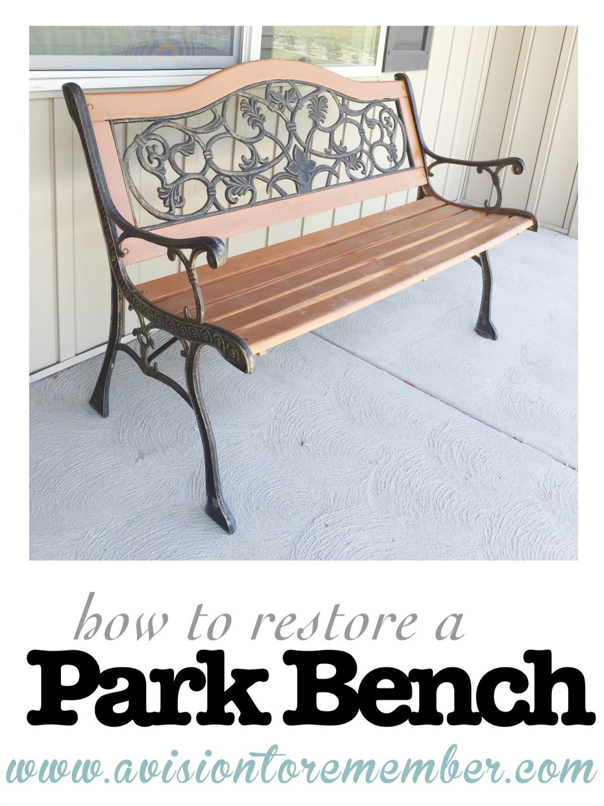 How to Restore an Old Park Bench with Spray Stain A Vision to