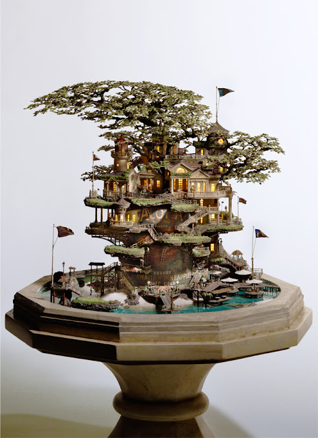 Takanori Aiba arquitectura en miniatura Bonsai Tree Houses Japan, Japon