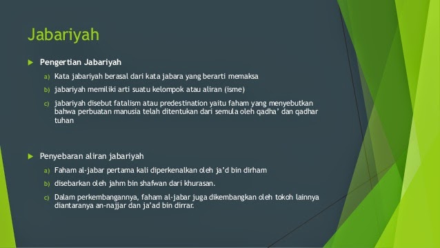 Antara Ilmu Pemikiran Dan Tulisan Firqah Qadariah Dan Iktikad Jabariah