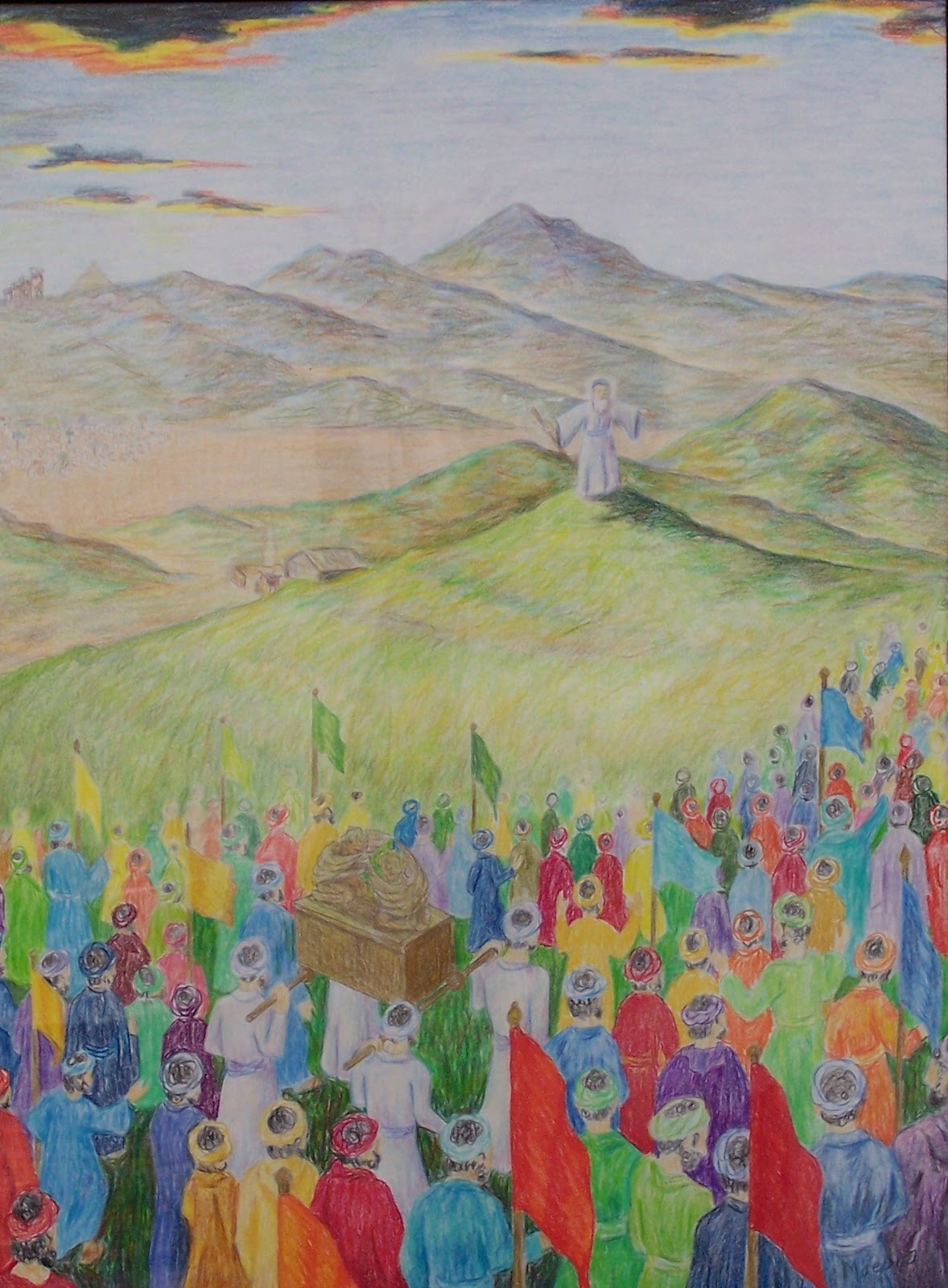 Maeona's Artwork Anglo Saxon Colored Pencil Folk Art BibleDeuteronomy