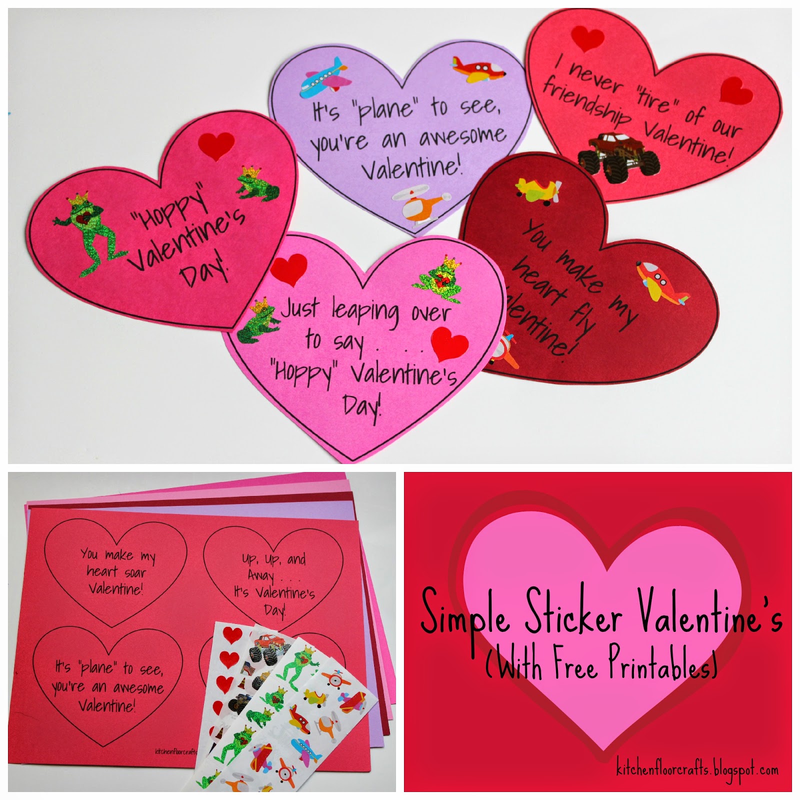 Valentine's Day Stickers I Printable Valentines Day Stickers - So