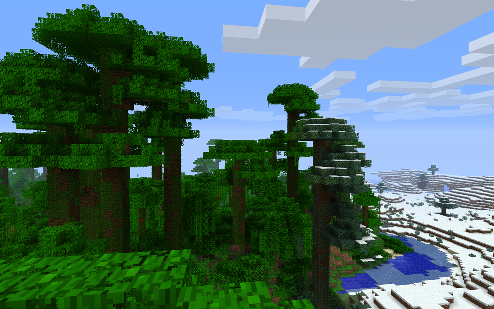 4 biomes at spawn + cocoa beans Minecraft Seed Hunter
