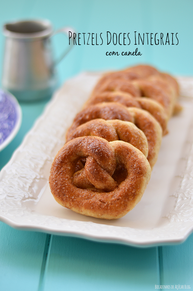 Bocadinhos de Açúcar Pretzels Doces Integrais com Canela