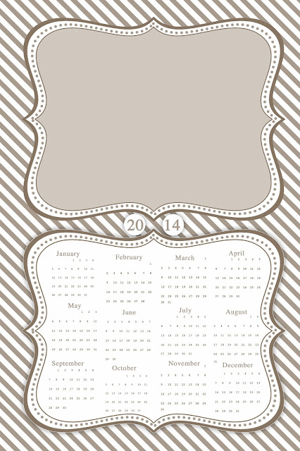 Laura Vanderbeek: Free printable 12x18 calendar for 2014