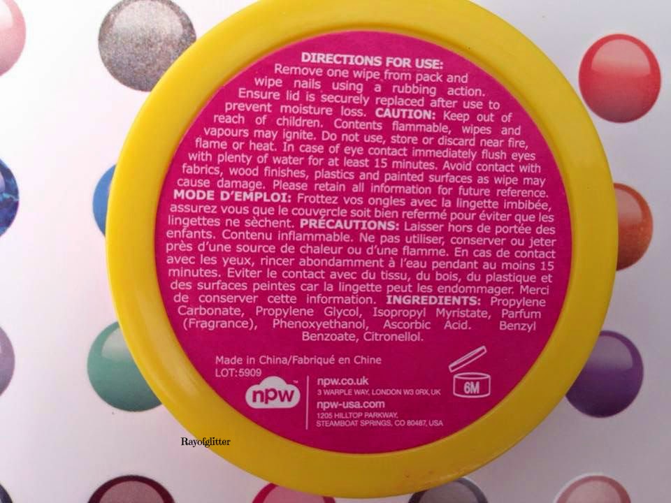 Ray of glitter Vanilla Nail Polish Remover Pads By NPR Review