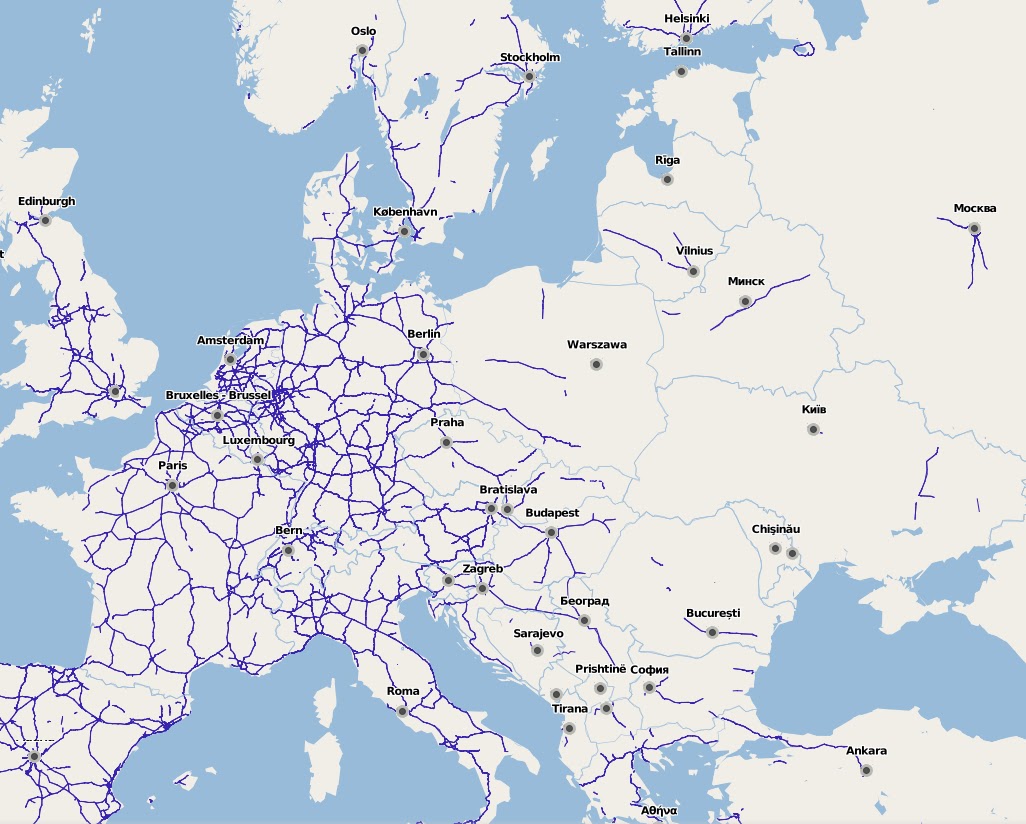 Central and eastern europe map