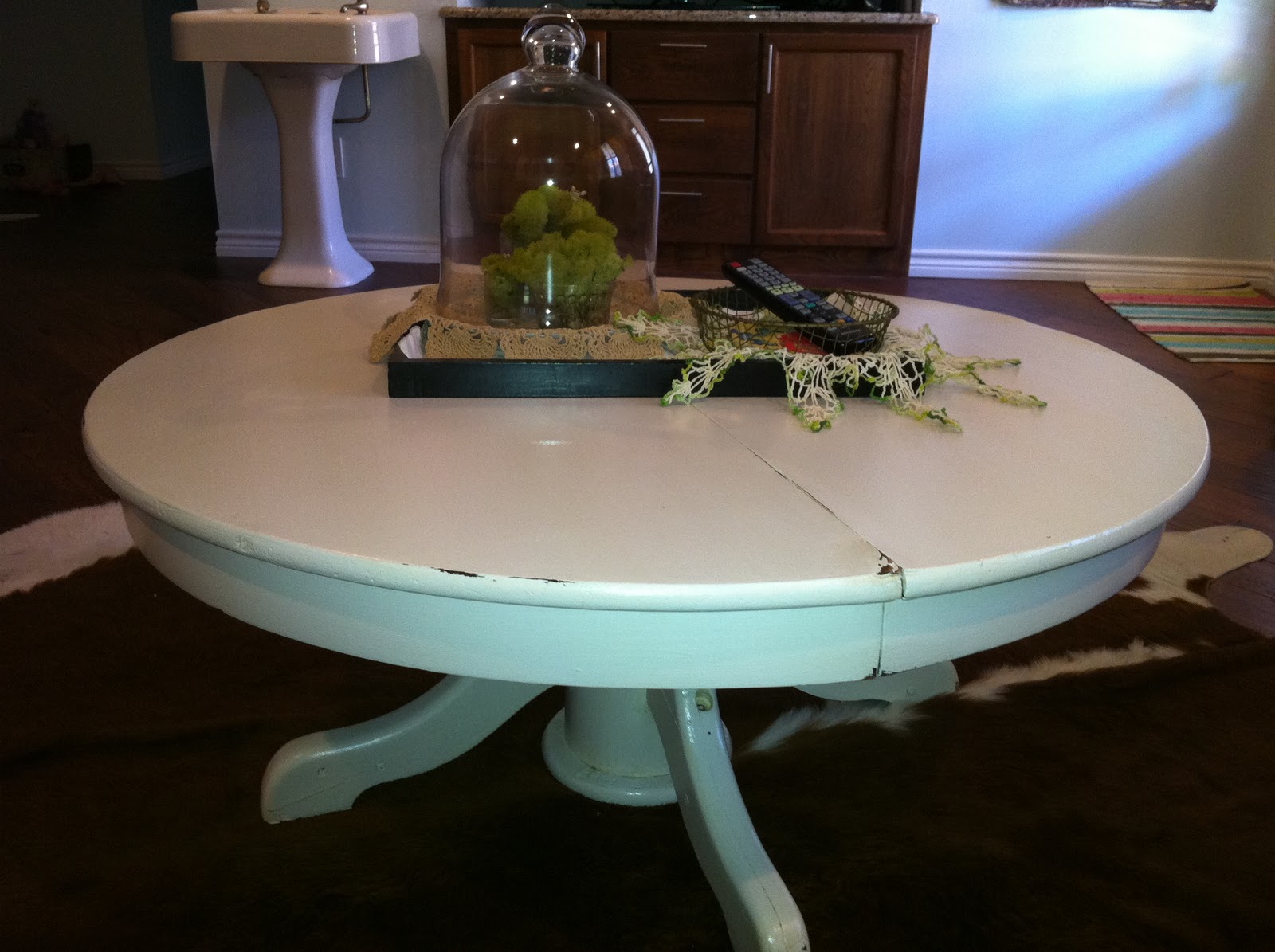 golly whopper DIY Dining Room Table into Coffee Table
