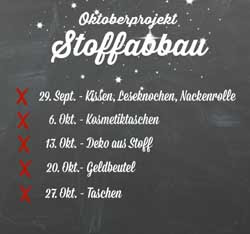 Wir bauen gemeinsam Stoff ab...