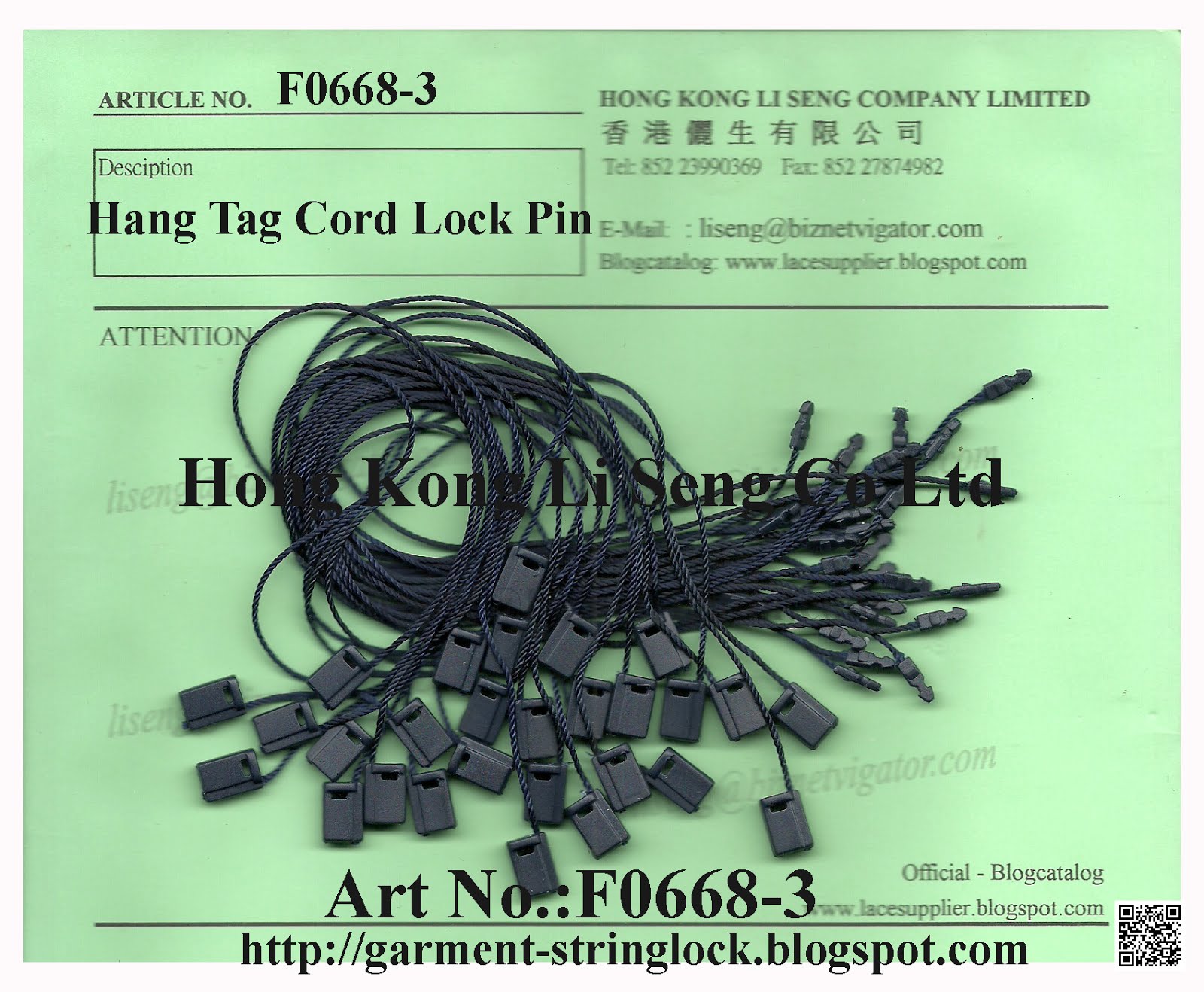 Common Hang Tag Cord Lock Pin Manufacturer Wholesaler and Supplier