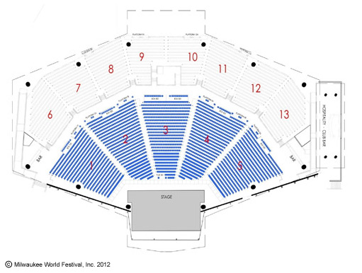 Row Seat Number Bmo Harris Pavilion Seating Chart