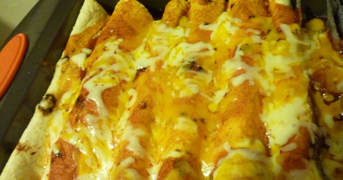 Our Tiny Kitchen Bean and Rice Enchiladas