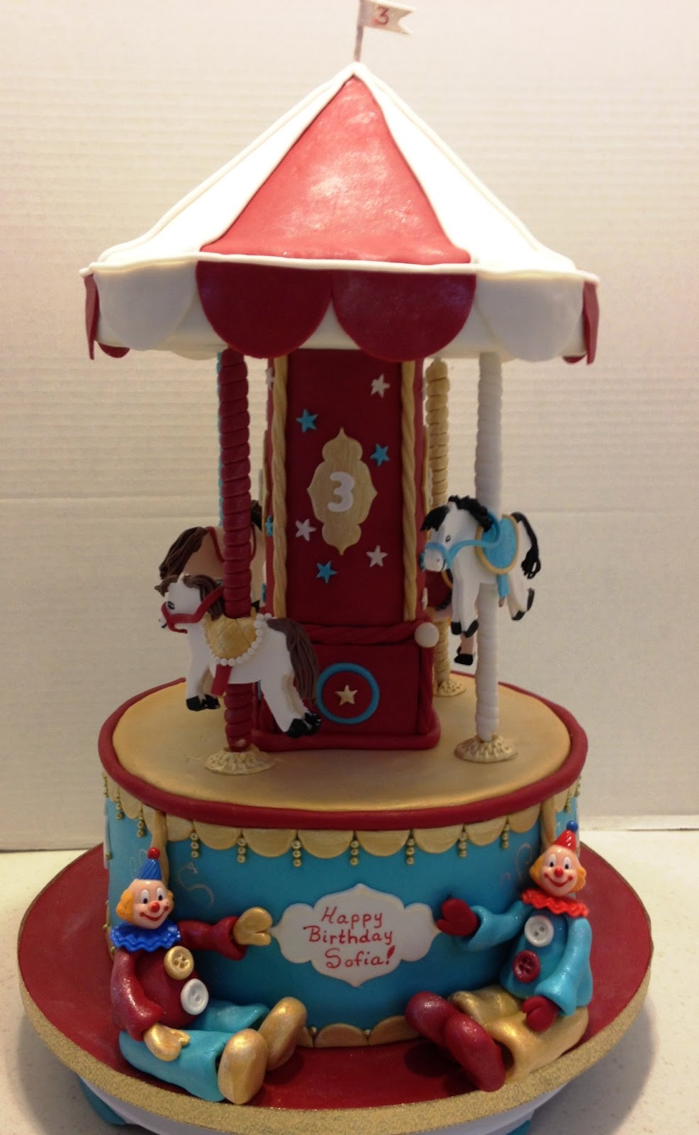 MaryMel Cakes: Merry-go-round 3rd Birthday