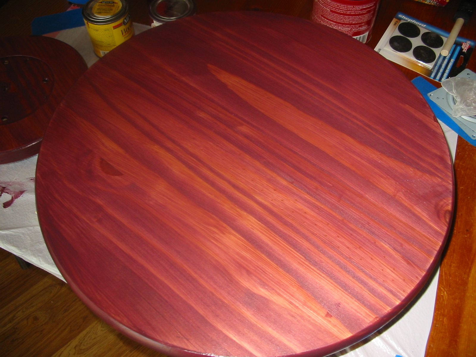 burgundy wood stain