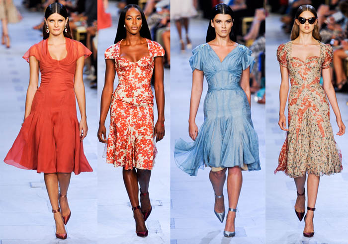 ZAC POSEN E AS MULHERES MODERNAS_Naomi Campbell_Óculos Gatinho_Cocktail Dress_casamento de dia_floral_Isabelli Fontana