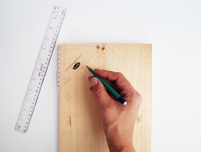 DIY house shaped cutting board