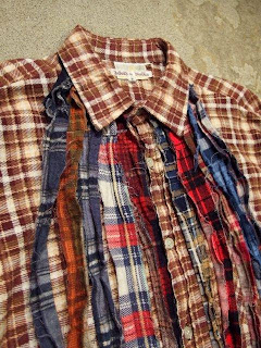 REBUILD BY NEEDLES Ribbon Shirt-Flannel&White Spring/Summer 2015 SUNRISE MARKET