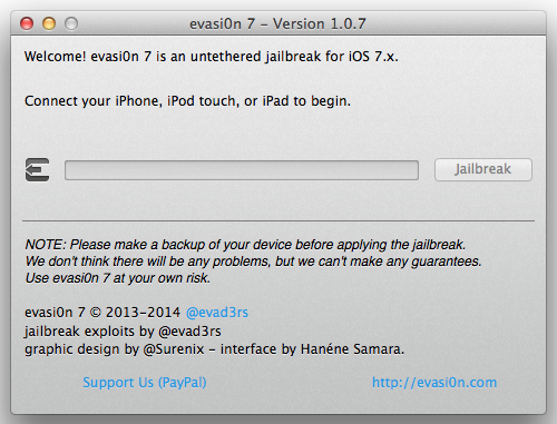 Evasi0n7 1.0.7 Download Available With Fix For Bundled Package list Issue In Cydia