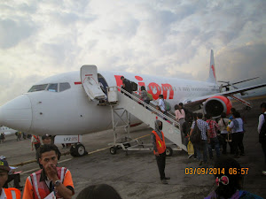 "Lion Air" flight from Denpasar to Jakarta.