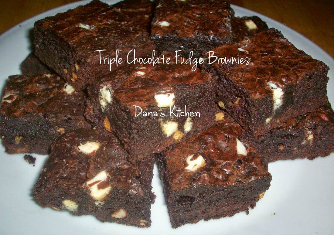 Dana's Kitchen Triple Chocolate Fudge Brownies