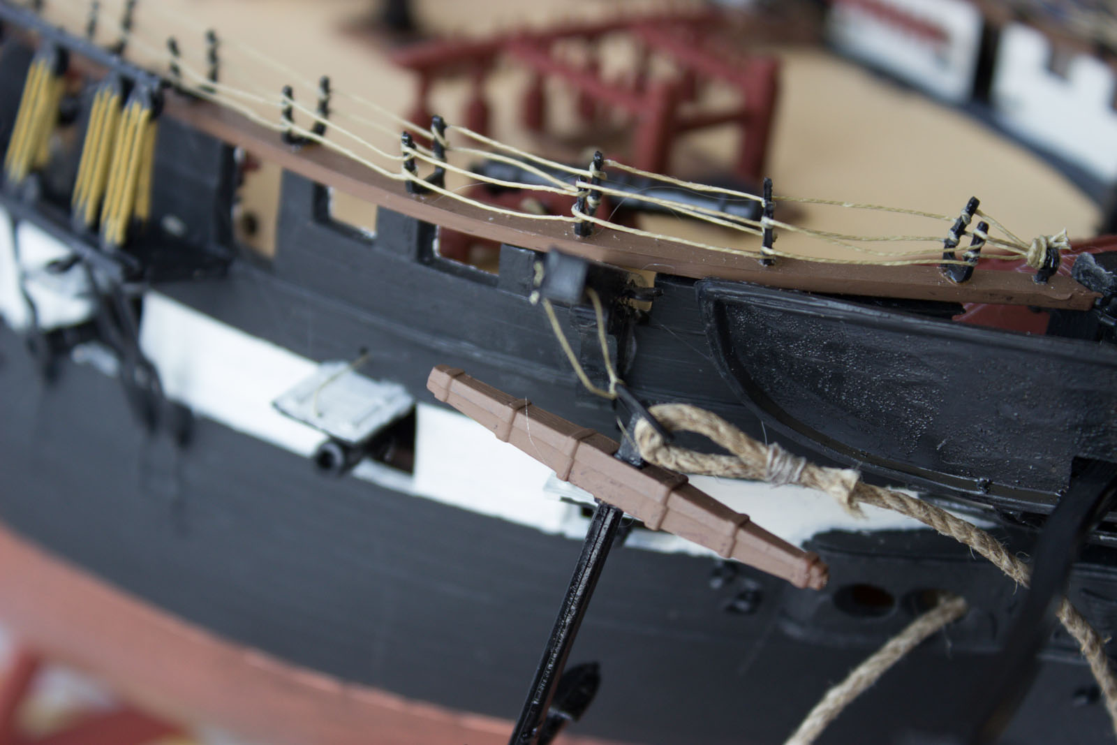 Sailing Ship Models USS Constitution Mounting the Anchors