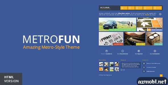 Metrofun - Metro Style HTML Theme