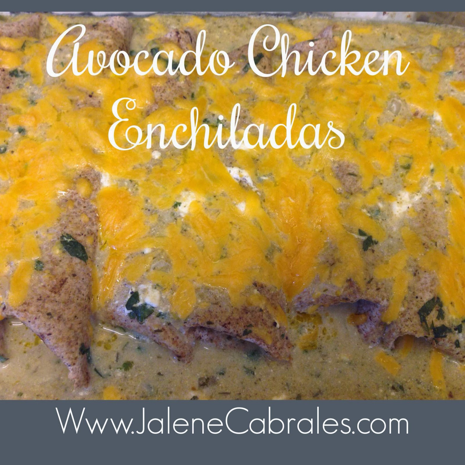 Jalene Cabrales: Avocado Chicken Enchiladas