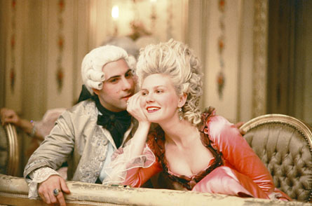 Marie Antoinette and Louis XVI in Sophia Coppola's Marie Antoinette played