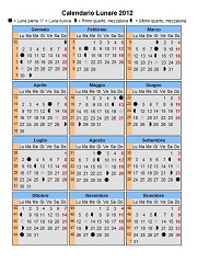 Calendario Lunare 2012
