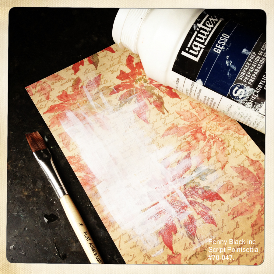 art scrap & more alexandra's Sunday scrapbook Gesso&Gold on