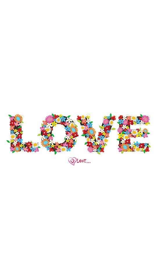 Love Typography Flowers Spring Android Wallpaper