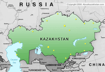 Kazakhstan Map Political Regional