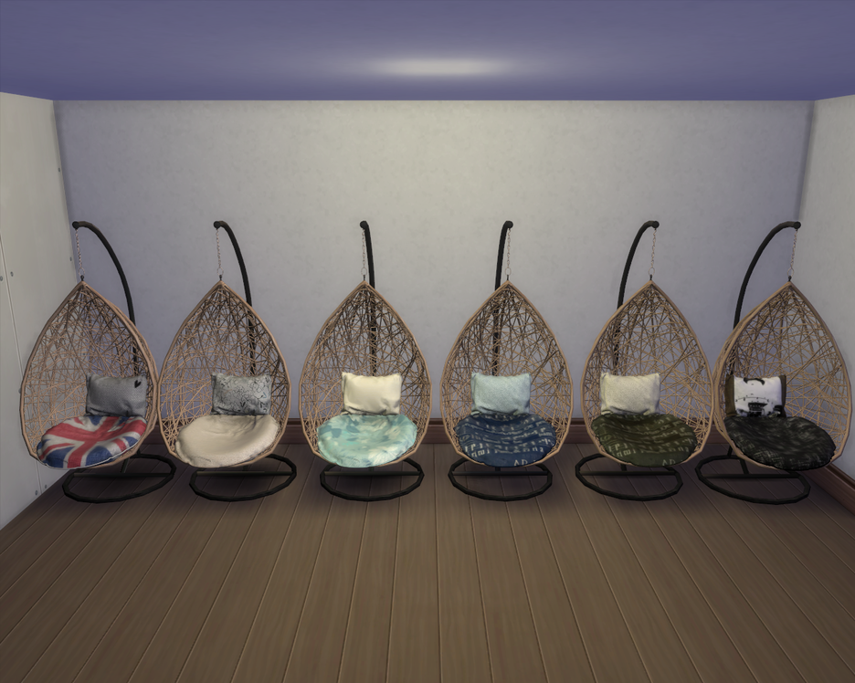 My Sims 4 Blog: Husk Armchair and Rattan Hanging Chair by Mio89