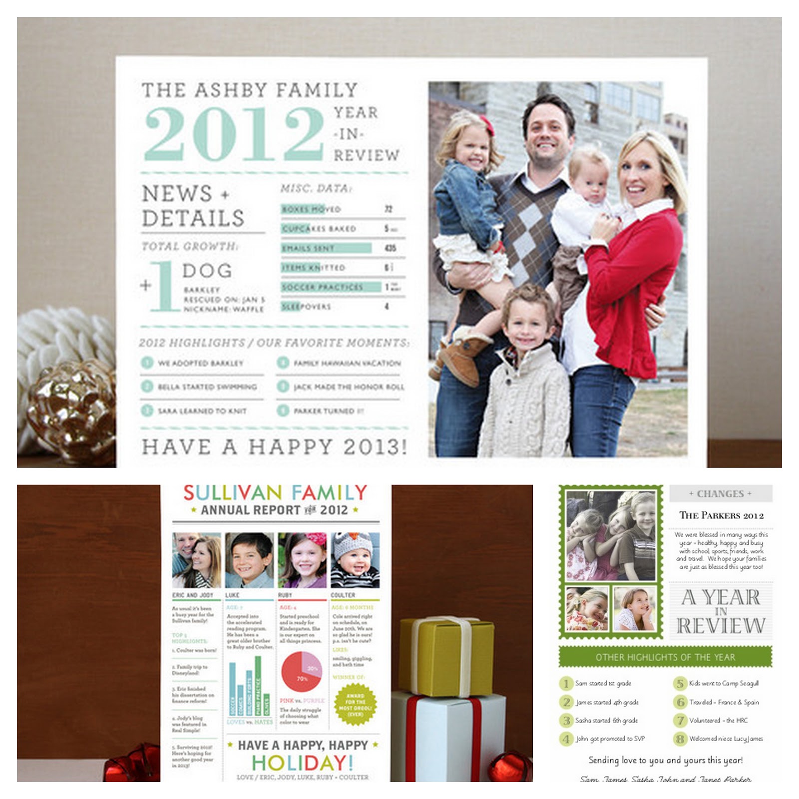 holiday card newsletter collage what a great idea for family that