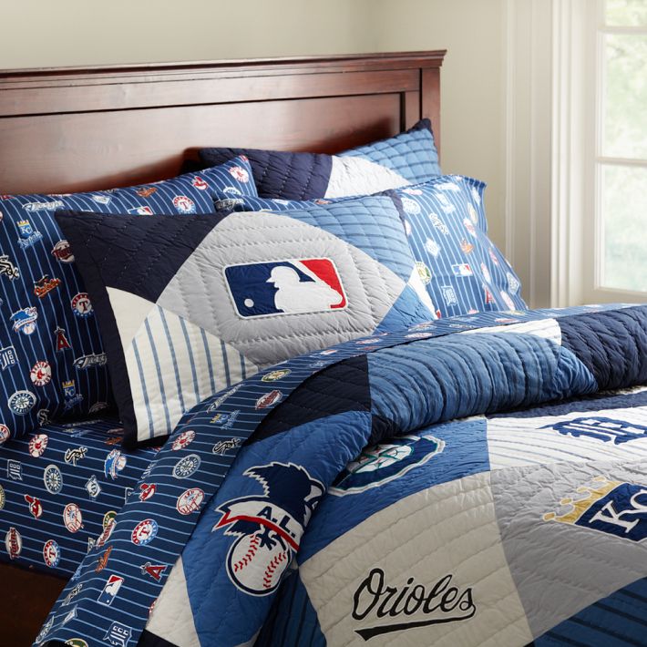PB Teen New MLB American League Quilt and Sham Decor Look Alikes