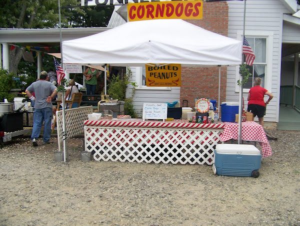 Boiled peanuts and corndogs