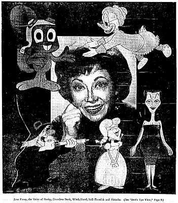 Cover photo of June Foray and characters