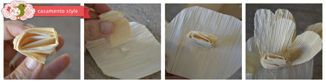 DIY - Lindas flores feitas com palhas de milho 3