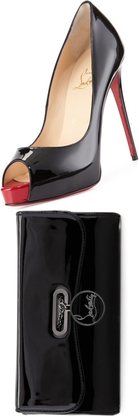 Christian Louboutin clutch and pumps