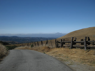 View of coastal fog bank from Bear Gulch Road West