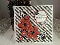 Artful Stampin Up flower punch petite petals blossom bunch card  paper pearls fun