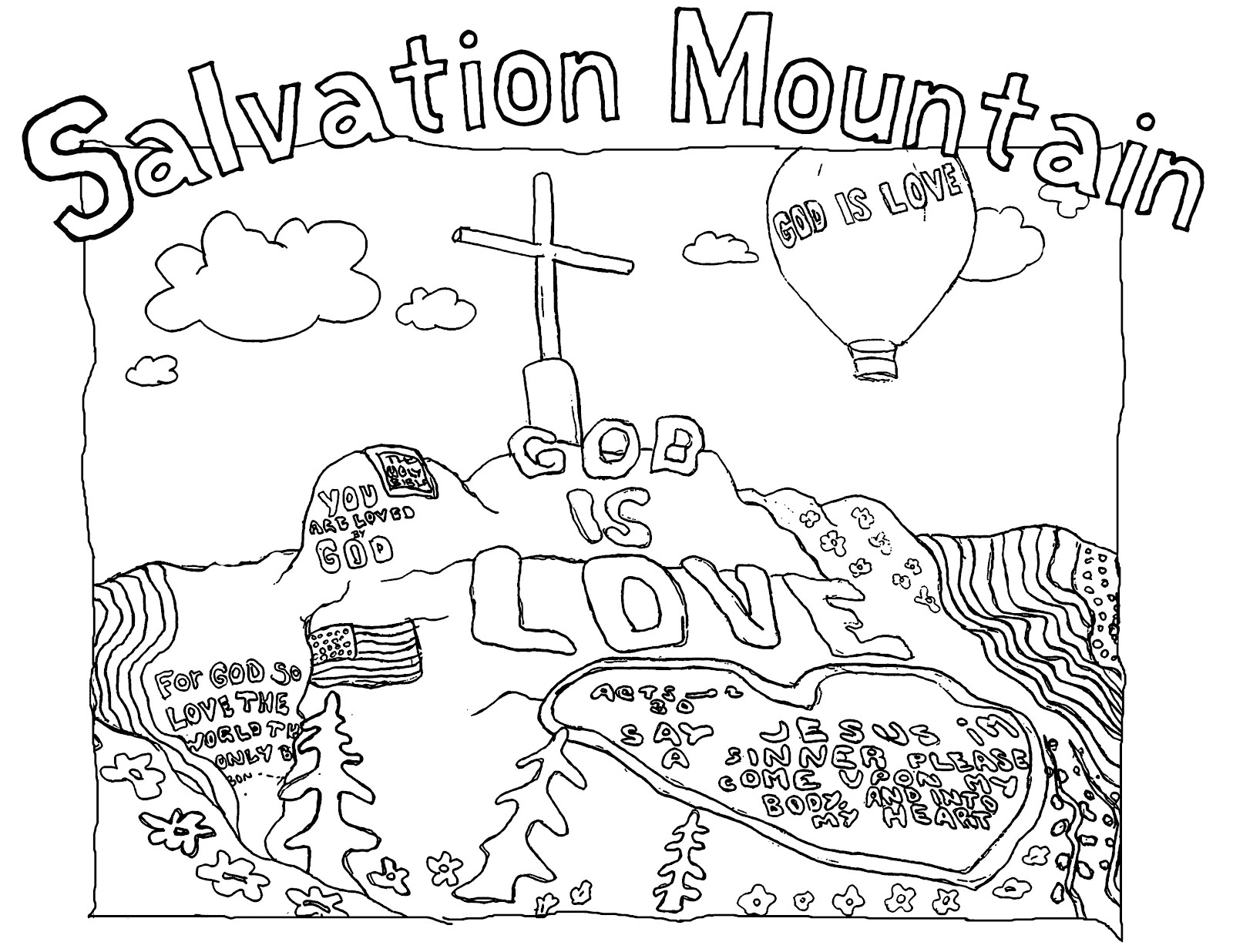 Mountains Coloring Pages