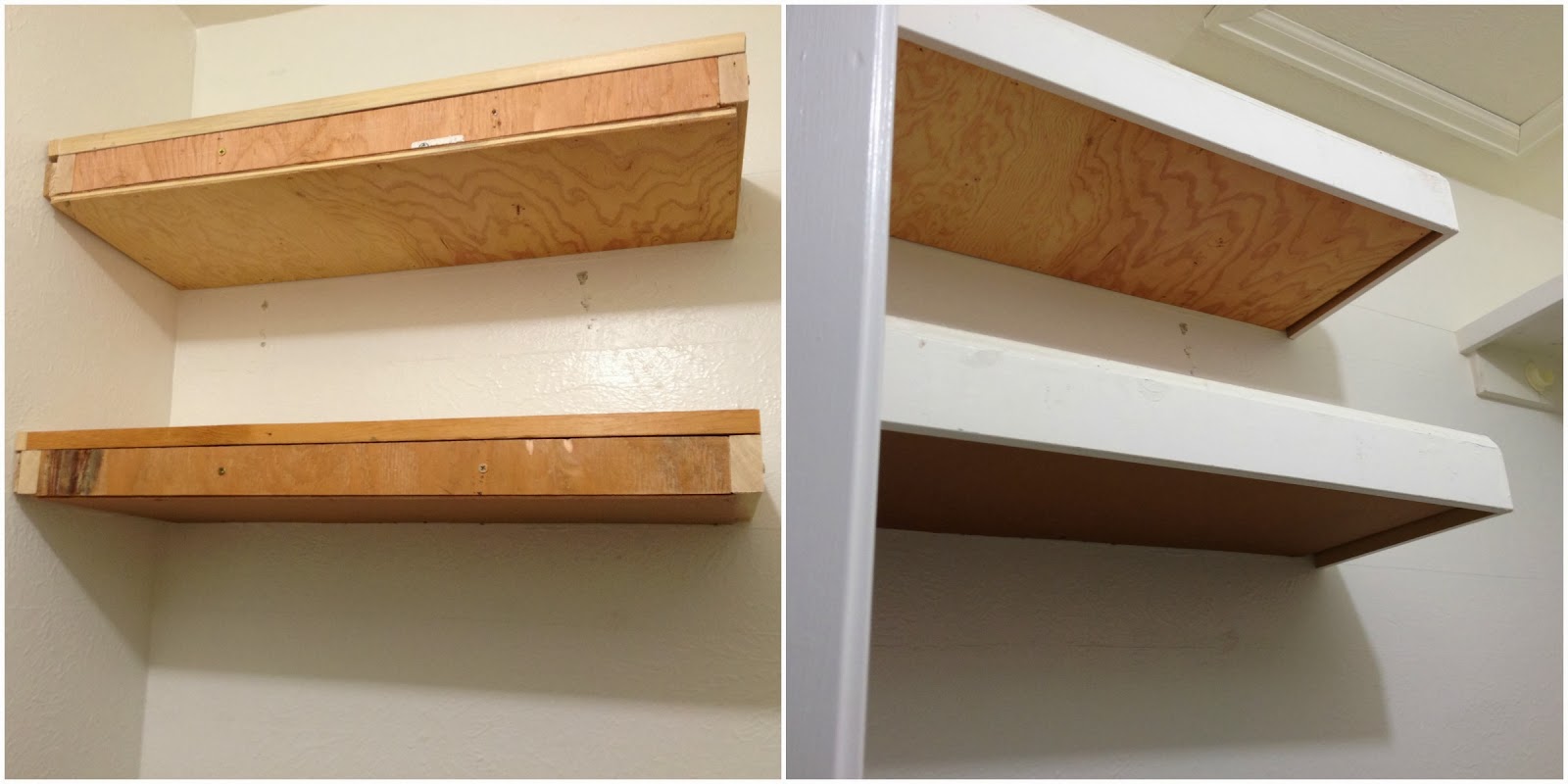 Shoe Shelf, bench and floating shelves, Master Closet Makeover My