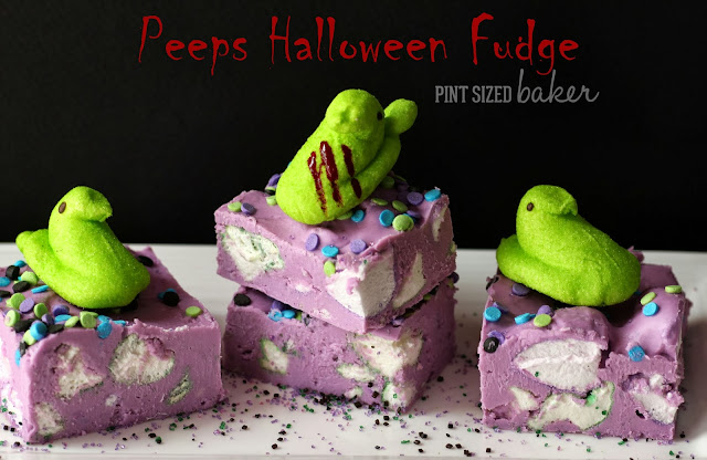 Pint Sized Baker: Peeps #Halloween Fudge @Peepsandcompany #Holiday #Marshmallow