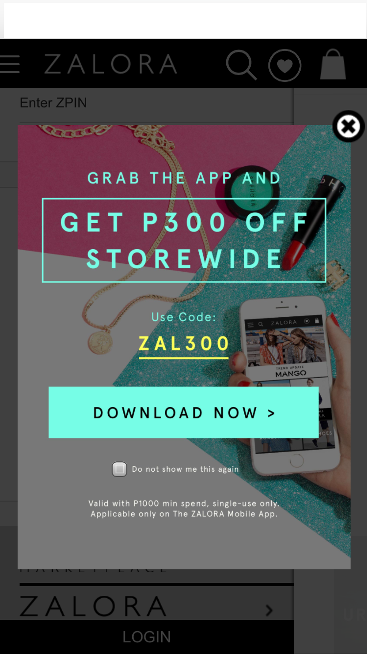 SHOP HERE AT ZALORA