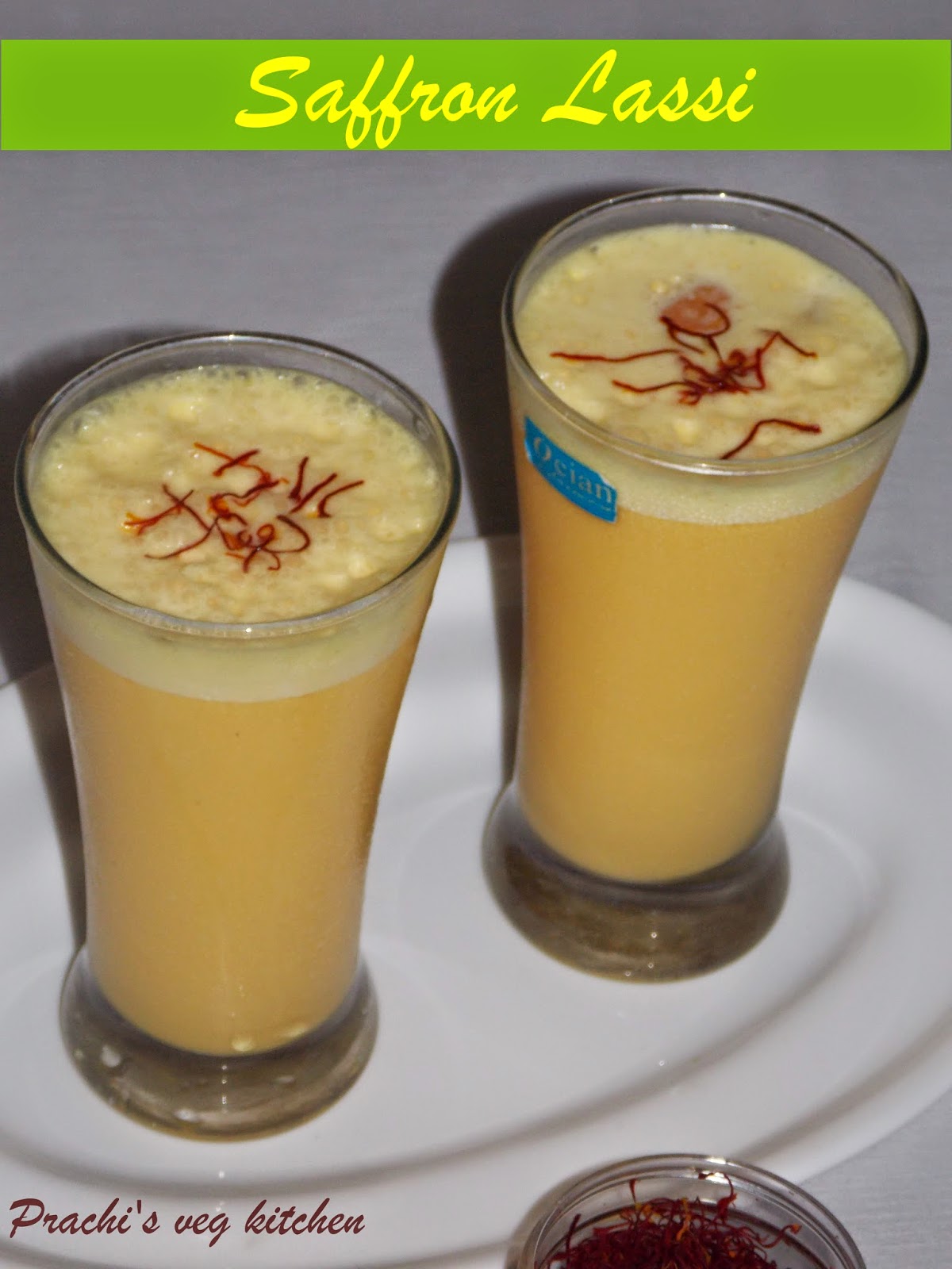 Prachi's veg kitchen Saffron Lassi/ kesar Lassi