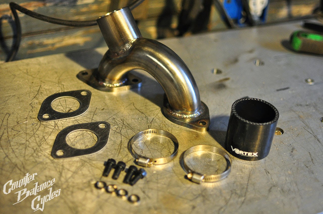 Stainless 12 intake manifolds from Counter Balance Cycles Yamaha