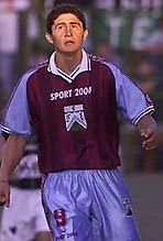 Camiseta de Ferro bordó y celeste 2000-2001